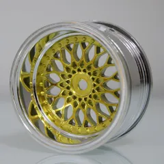 【人気商品】旧車向け 激深リム 1/10 ゴールドメッシュホイール4本セットのサムネイル