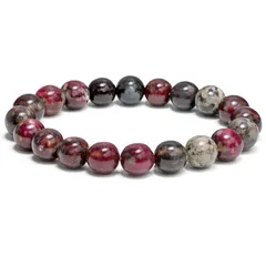 〔K2114-7〕激レア 約10mm ロシア産 ユーディアライト ブレスレット Eudialyte【カード付】