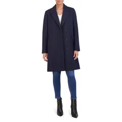 コールハーン レディース アウター コート アシンメトリー Cole Haan Asymmetrical Peak Lapel Coat Navy ネイビーのサムネイル