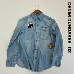 DENIM DUNGAREE デニムダンガリー☆動物 刺繍 シャツ ブラウス 02 大人用 男女兼用 パンダ ふくろうのサムネイル