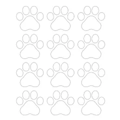 オリジナルデザインストア 肉球ステッカー ネコ 猫 シルエット ステッカー シール 耐水・屋外耐候3.4年 [ホワイト] [横5㎝ｘ縦4.5㎝]