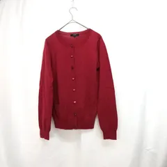 M1-02812【Women】ROPE(ロペ) 長袖 カーディガン (M) / ワインレッド K-春秋