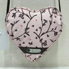 808　LeSportsac　レスポートサック　ショルダーバッグ　ミニバッグ　ハート型　総柄　小鳥　森　ナイロン　軽量