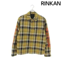 クロムハーツ  WORKN JNKYD PLD 袖ロゴプリントチェック柄シャツブルゾン メンズ Sのサムネイル