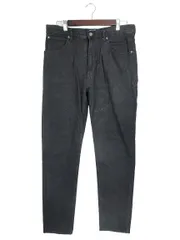 ジーユー GU スタジオセブン STUDIOSEVEN デニム パンツ 刺繍 ロゴ ロング サイズL 黒 QQQ