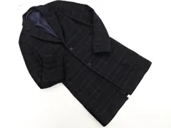 EDIFICE エディフィス ウール混 チェック チェスター コート sizeS/濃紺 ◇■ メンズ