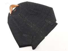 EVEX by KRIZIA エヴェックスバイクリツィア ウール混 スパンコール カーディガン size42/紺 ◇■ レディースのサムネイル