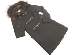 KUMIKYOKU 組曲 ラクーンファー ウール混 3WAY スタンドカラー コート size2/ブラウン ◇■ レディース