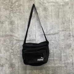 【k-421】PUMA プーマ ショルダーバッグ ブラック 黒 メッシュロゴ スポーツバッグ 斜め掛け 軽量 コンパクト 男女兼用