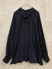 SHIPS シップス 割繊 前後 2WAY ボウタイ シャツ 紺 ■◇ レディース