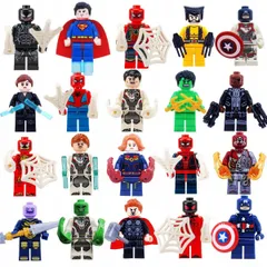 レゴブロック LEGO レゴミニフィグ アベンジャーズ 20体セット 互換品 プレゼント 送料無料 知育玩具 組み立て 誕プレ ミニフィギュア