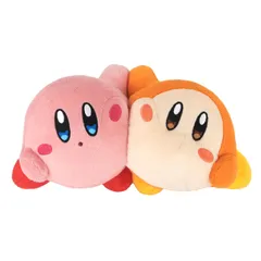 三英貿易(Sanei Boeki) 星のカービィ カービィ play with ワドルディ ぬいぐるみ なかよし W24×D10×H11.5cm ぬいぐるみ KPWW01 [ピンク]