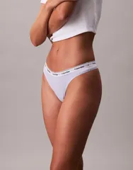 カルバンクライン レディース アンダーウェア ブリーフパンツ ロゴ Calvin Klein Icon Logo thong in casual MBLUE ブルー