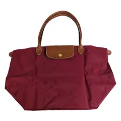 ロンシャン ルプリアージュ ナイロン トートバッグ ハンドバッグ ワインレッド LONGCHAMP ビジネスバッグ お仕事用 PC 【オールシーズン】【A】【メンズ・レディース】★■610147【中古】