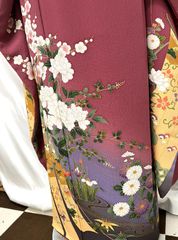 正絹お振袖 単品 白 古典 LL～トールサイズ 正絹 美品 - メルカリ