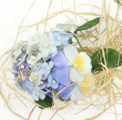 ピンクハウス☆ふんわりフォルムのローンブラウス 青緑系 ローズの