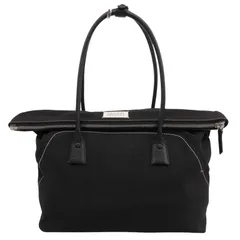 メゾンマルジェラ Maison Margiela 5AC トートバッグ キャンバス/レザー ブラック SB1WC0012 中古 新入荷 OB2825