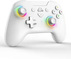 【数量限定】マクロ機能 Bluetooth接続 6軸ジャイロセンサー 背面ボタン付き 7色RGBライト 1000mAhバッテリー 長時間使用 自動連射機能 4段階HD振動 Switch1/Switch2/Android/PC（有線）/iOSに対応 日本語取扱説