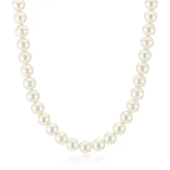 【新品】 miwaki 貝パールネックレス 真珠 パール マグネットクラスプ レディース ジュエリーボックス付き 日本製 ホワイト シルバー n3647 7mm 40cm