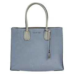 MICHAEL KORS(マイケルコース) トートバッグ美品  - 30S8SM9T9T ライトブルー×白×ライトグレー レザー