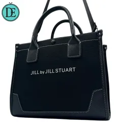 良品✨ JILL by JILL STUART jill by jill stuart ジルバイジルスチュアート Link J スカーフトートバッグ ハンドバッグ ショルダーバッグ 2way クロスボディ キャンバス シルバー金具 レディース 手持ち 斜め掛け