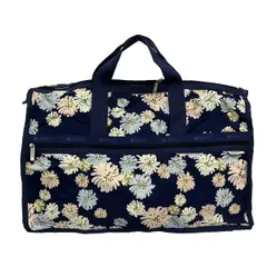 LESPORTSAC(レスポートサック) ボストンバッグ美品  - ネイビー×ライトブルー×マルチ 花柄/本体ロックなし/PAUL＆JOEコラボ