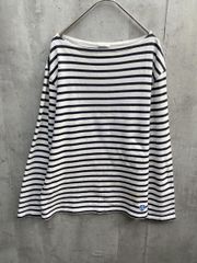 ORCIVAL オーシバル コットン100% ボーダー柄 長袖 Tシャツ 白x黒 ■◇ レディース