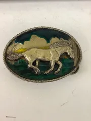 T15 ヴィンテージ The American Buckle Company ベルトバックル USA製 H747 馬