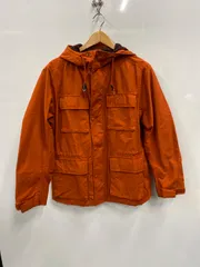 ピA581⚫︎UNIQLO⚫︎ユニクロ⚫︎アウター⚫︎コート⚫︎マウンテンパーカー⚫︎ウエスト⚫︎ドロスト⚫︎綿混⚫︎メンズ⚫︎sizeL⚫︎オレンジ
