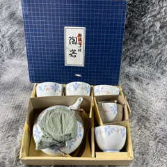 極美品】有田焼 紅窯 染付 お雛様（姫様）茶器揃 手描き セラメッシュ
