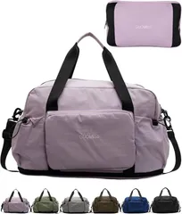 グリーンパキラ 旅行バッグ 大容量 キャリーオンバッグ ボストンバッグ 旅行バック 拡張 一泊二日 2泊3日 機内持ち込み 軽量 ナイロン 折りたたみ 入院バッグ 修学旅行 ジムバッグ メンズ ユニセックス (パープル,  標準)