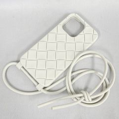 【中古】BOTTEGA VENETA ボッテガヴェネタ iPhoneケース 13Pro アイボリーホワイト