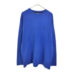 Polo by Ralph Lauren ポロ ラルフローレン SLEEPWEAR 長袖サーマルＴシャツ ブルー(メンズ XL)中古 古着 X6714
