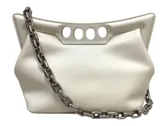 Alexander McQueen (アレキサンダーマックイーン) THE SMALL PEAK ハンドバッグ レザー チェーン 7430911 BLGG 9210 ホワイト レディース/036のサムネイル