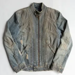 【雰囲気抜群/サイズ50】DOLCE＆GABBANA【クラッシュ加工 デニム ライダースジャケット】50 インディゴ ドルチェアンドガッバーナ  s2603138のサムネイル