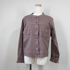 美品 アクシーズファム レース ノーカラー ブルゾン ピンク M スカラップ ガーリー Y2K フェアリーグランジ 森ガール axes femme