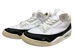 NIKE (ナイキ) NIKE FRAGMENT AIRJORDAN 3 RETRO スニーカー DA3595-100 25.5cm US7.5 ホワイト/ブラック メンズ/036