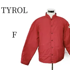 希少 TYROL チロル カナダ製 ヴィンテージ ナイロンジャケット ジャンパー ブルゾン 赤 メンズ F 70s 80s レトロ 古着 German Shepherd Schutzhund Club of Canada 刺繍 背面ロゴ キルティング裏地