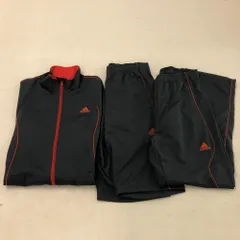 02w22640 アディダス adidas  ジャージ3点セット トラックジャケット トラックパンツ  ネイビー   メンズ  Oサイズ  セットアップ  ポリエステル  【中古品】