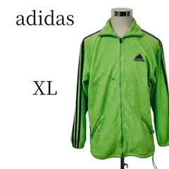 アディダス フリース ジャケット XL 3本ライン パフォーマンスロゴ 刺繍 古着 90s スポーツ オーバーサイズ ゆるだぼ メンズ adidas フルジップ アウタ