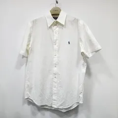 ポロ ラルフローレン 白 半袖 シャツm