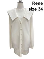 完全新品未使用2024年Rene ♡パールボタン付きカーディガン 七分袖 白