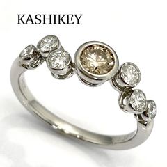 カシケイ ベゼル】 新品仕上 K18BGブラウンダイヤ 0.50ct ピアス 