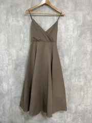 natural couture ナチュラルクチュール バックリボン フレア キャミソール ワンピース sizeF/茶 ■◆ レディースのサムネイル