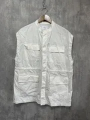 Discoat ディスコート スタンドネックミリタリー ベスト sizeF/白 ■◇ レディース