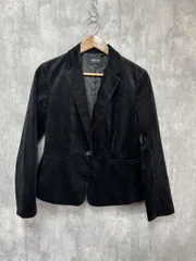 COMME CA ISM コムサイズム ベロア テーラード ジャケット size11/黒 ◆■ レディース