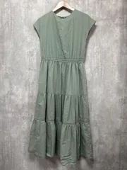 Rope Picnic ロペピクニック ノースリーブ ティアードフレア ワンピース size38/緑 ■◆ レディース
