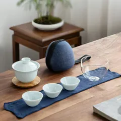 陶磁器 白磁 宝瓶 茶器セット ティーセット 中国茶器 台湾茶 ウーロン茶 紅茶茶器携帯用茶器セット アウトドア急須 旅行?