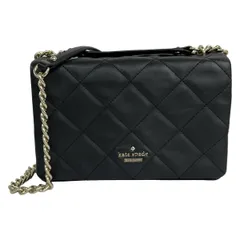 Kate spade(ケイトスペード) ショルダーバッグ - PXRU5580 黒 キルティング/チェーンショルダー レザー
