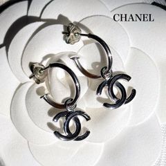 極美品】エルメス Hロゴ ピアス 片耳用 シルバー ブラック シングル